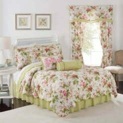 Wholesale ✔️ Waverly Emma's Garden 3pc Quilt Set - Green/Pink ✨ -Quilts Online Shop unnamed file 1030