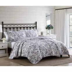 Best reviews of ✔️ Delila Quilt & Sham Set Plum - Laura Ashley 🧨