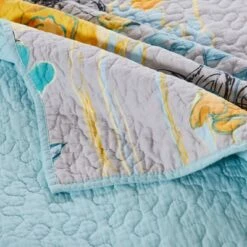 Best reviews of 🔔 Watercolor Dream Quilt & Sham Set - Greenland Home Fashions Gray 🔥