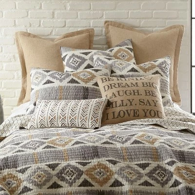 Flash Sale β Santa Fe Quilt - Grey, Tan, and White - Levtex Home π 3 Flash Sale β Santa Fe Quilt - Grey, Tan, and White - Levtex Home π