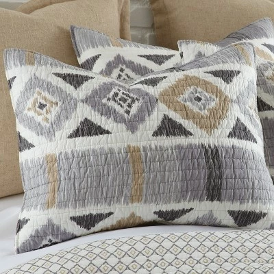 Flash Sale β Santa Fe Quilt - Grey, Tan, and White - Levtex Home π 4 Flash Sale β Santa Fe Quilt - Grey, Tan, and White - Levtex Home π - Image 2