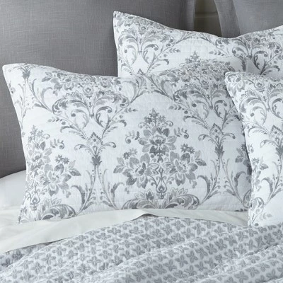 Wholesale β¨ Asher Grey Floral Quilt and Pillow Sham Set - Levtex Home π 3 Wholesale β¨ Asher Grey Floral Quilt and Pillow Sham Set - Levtex Home π