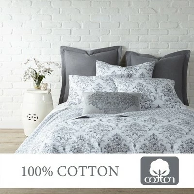 Wholesale β¨ Asher Grey Floral Quilt and Pillow Sham Set - Levtex Home π 4 Wholesale β¨ Asher Grey Floral Quilt and Pillow Sham Set - Levtex Home π - Image 2