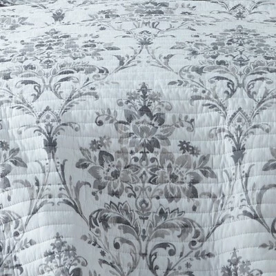 Wholesale β¨ Asher Grey Floral Quilt and Pillow Sham Set - Levtex Home π 5 Wholesale β¨ Asher Grey Floral Quilt and Pillow Sham Set - Levtex Home π - Image 3