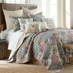 Flash Sale 👍 Calafel Floral Quilt and Pillow Sham Set - Levtex Home 🎉 -Quilts Online Shop unnamed file 1195