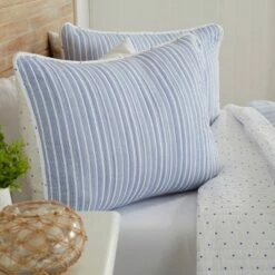 Budget ⌛ Great Bay Home Reversible Stripe and Dot Quilt Set 👍