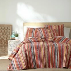 Best Sale ✔️ Uluru Stripe Quilt and Pillow Sham Set - Levtex Home 🔔 -Quilts Online Shop unnamed file 1256