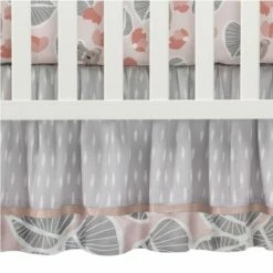 Discount 💯 Lambs & Ivy Calypso 4-Piece Crib Bedding Set - Pink, Gray, Gold, Animals, Jungle ⭐ -Quilts Online Shop unnamed file 132