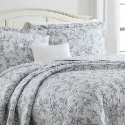 Top 10 🌟 Branch Toile Quilt Set - Laura Ashley Gray 🎉