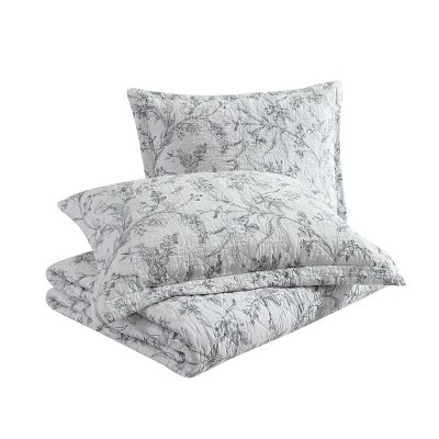 Top 10 π Branch Toile Quilt Set - Laura Ashley Gray π 4 Top 10 π Branch Toile Quilt Set - Laura Ashley Gray π - Image 2