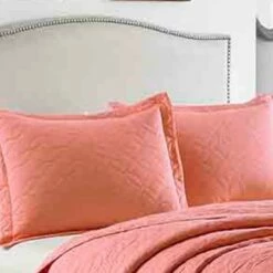 Cheap 😍 Solid Reversible Quilt Set Coral - Laura Ashley 👏 -Quilts Online Shop unnamed file 1402