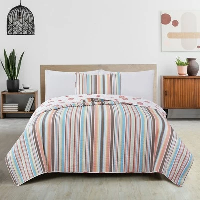 Hot Sale π Great Bay Home Key Largo Coastal Beach Reversible Quilt Set π 6 Hot Sale π Great Bay Home Key Largo Coastal Beach Reversible Quilt Set π - Image 4