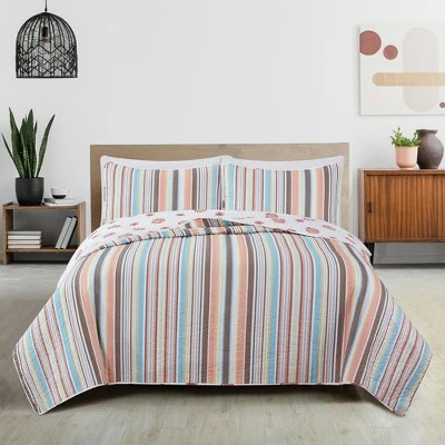 Hot Sale π Great Bay Home Key Largo Coastal Beach Reversible Quilt Set π 8 Hot Sale π Great Bay Home Key Largo Coastal Beach Reversible Quilt Set π - Image 6