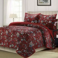 Hot Sale 😀 Amara Digital Printed Oversized Velvet Quilt Set - Tribeca Living Teal Green 😀