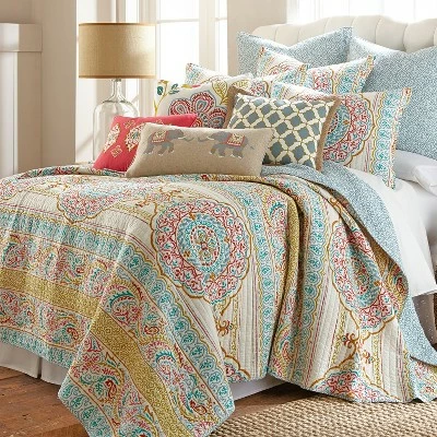 New π Saskia Quilt Set Teal - Mudhut π 5 New π Saskia Quilt Set Teal - Mudhut π - Image 3