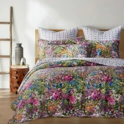 Promo 😍 Basel Floral Quilt and Pillow Sham Set - Levtex Home ❤️ -Quilts Online Shop unnamed file 1489