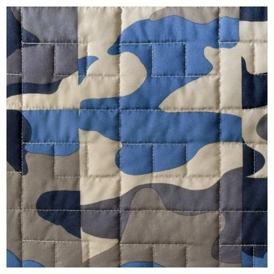 Buy π― Mi Zone Liam Camouflage Print Quilted Coverlet Set - Blue π 5 Buy π― Mi Zone Liam Camouflage Print Quilted Coverlet Set - Blue π - Image 3