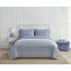 Hot Sale ❤️ Call Me Wavy Quilt & Sham Set Navy - Scout Home 😍 -Quilts Online Shop unnamed file 1570