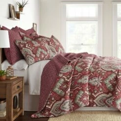 Flash Sale 💯 Homthreads Moritz Quilt Set Red 🔥