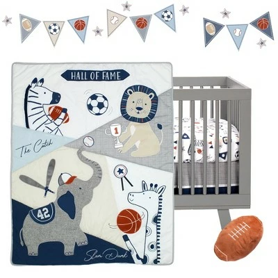 Best reviews of 🤩 Lambs & Ivy Hall of Fame Sports Animals 5-Piece Crib Bedding Set - Gray/Blue ✨ 3 Best reviews of 🤩 Lambs & Ivy Hall of Fame Sports Animals 5-Piece Crib Bedding Set - Gray/Blue ✨