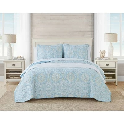 Buy ❤️ Twin Turtle Cove Quilt & Sham Set Light Turquoise/Aqua - Tommy Bahama ⭐ 3 Buy ❤️ Twin Turtle Cove Quilt & Sham Set Light Turquoise/Aqua - Tommy Bahama ⭐