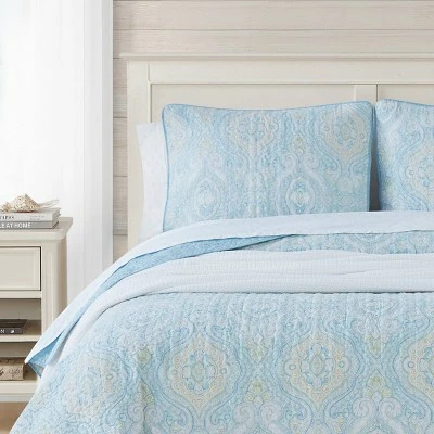 Buy ❤️ Twin Turtle Cove Quilt & Sham Set Light Turquoise/Aqua - Tommy Bahama ⭐ 4 Buy ❤️ Twin Turtle Cove Quilt & Sham Set Light Turquoise/Aqua - Tommy Bahama ⭐ - Image 2