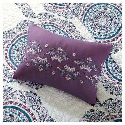 Discount π Intelligent Design Camryn Medallion Printed Quilt Set Purple π 5 Discount π Intelligent Design Camryn Medallion Printed Quilt Set Purple π - Image 3