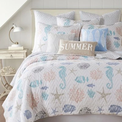 New ✨ Blue Sea Quilt and Pillow Sham Set - Levtex Home 🌟 7 New ✨ Blue Sea Quilt and Pillow Sham Set - Levtex Home 🌟 - Image 5