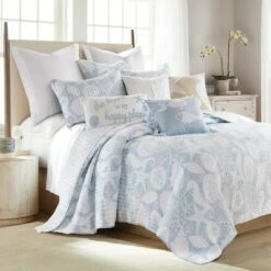 Brand new ✔️ Stillwater Blue Quilt and Pillow Sham Set - Levtex Home ⌛ -Quilts Online Shop unnamed file 1843