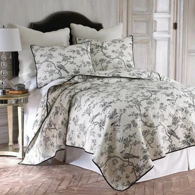 Best Sale ๐ Black Toile Quilt and Pillow Sham Set - Levtex Home โ๏ธ 3 Best Sale ๐ Black Toile Quilt and Pillow Sham Set - Levtex Home โ๏ธ