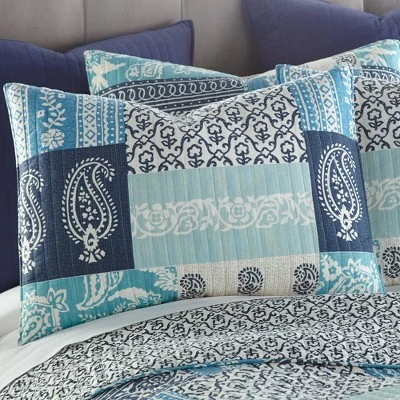 Best Pirce ⌛ Chandra Printed Patchwork Quilt and Pillow Sham Set - Levtex Home ⭐ 4 Best Pirce ⌛ Chandra Printed Patchwork Quilt and Pillow Sham Set - Levtex Home ⭐ - Image 2