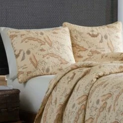 Buy 🎉 Bahama Map Quilt & Sham Set Beige - Tommy Bahama ⭐