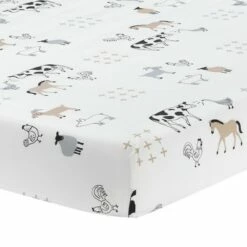 Top 10 🔥 Lambs & Ivy Baby Farm Animals 5-Piece White/Taupe Baby Crib Bedding Set 😀 -Quilts Online Shop unnamed file 212