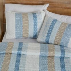 Deals ✔️ Great Bay Home Patchwork Stripe Quilt Set ✔️