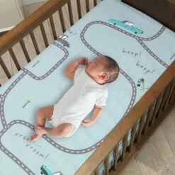 Top 10 👏 Lambs & Ivy Baby Car Tunes 4-Piece Nursery Crib Bedding Set - Blue 🔥 -Quilts Online Shop unnamed file 222