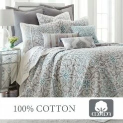 Brand new 🛒 Architectural Tile Quilt and Pillow Sham Set - Levtex Home ❤️ -Quilts Online Shop unnamed file 2255