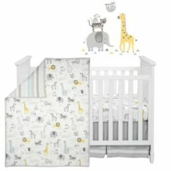 Top 10 🧨 Lambs & Ivy Animal Jungle Cotton Jersey 4-Piece Crib Bedding Set - Multicolor 🔔