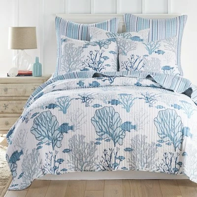 Best deal 😀 Lacey Sea Quilt and Pillow Sham Set - Levtex Home 🧨 3 Best deal 😀 Lacey Sea Quilt and Pillow Sham Set - Levtex Home 🧨