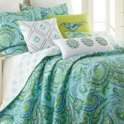 Best deal 🌟 Darjeeling Teal Quilt and Pillow Sham Set - Levtex Home 🔔