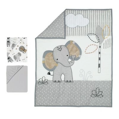 Cheap โค๏ธ Lambs & Ivy Jungle Safari Elephant 3-Piece Mini Crib Bedding Set - Gray/White ๐ 7 Cheap โค๏ธ Lambs & Ivy Jungle Safari Elephant 3-Piece Mini Crib Bedding Set - Gray/White ๐ - Image 5