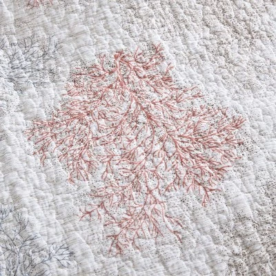 Deals ๐ Laura Ashley - Saltwater Quilt & Sham Set Coral Pink โ 3 Deals ๐ Laura Ashley - Saltwater Quilt & Sham Set Coral Pink โ