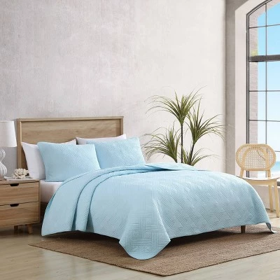 Top 10 ❤️ Ocean Club Cotton Quilt & Sham Set Blue - Tommy Bahama 🔥 4 Top 10 ❤️ Ocean Club Cotton Quilt & Sham Set Blue - Tommy Bahama 🔥 - Image 2