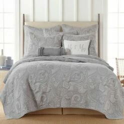 Deals 🧨 Perla Grey Quilt and Pillow Sham Set - Levtex Home 😍 -Quilts Online Shop unnamed file 2613