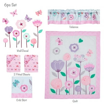 Best reviews of 🛒 Bedtime Originals Magic Garden 6-Piece Crib Bedding Set - Pink, Purple, White ✨ 4 Best reviews of 🛒 Bedtime Originals Magic Garden 6-Piece Crib Bedding Set - Pink, Purple, White ✨ - Image 2