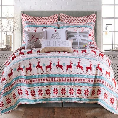Coupon 🤩 Silent Night Teal Holiday Quilt Set - Levtex Home ⭐ 8 Coupon 🤩 Silent Night Teal Holiday Quilt Set - Levtex Home ⭐ - Image 6