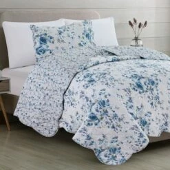 New 🎁 Great Bay Home Cherisse Floral 3 Piece Quilt Set Twin 😀