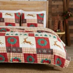 Budget 🎁 Great Bay Home Reversible Christmas 3-Piece Quilt Set With Shams Holiday Homestead Collection 😀 -Quilts Online Shop unnamed file 2803