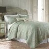 Best Sale ⭐ Lyon Teal Toile Quilt Set - One Twin Quilt and One Standard Sham Teal - Levtex Home 🎁 -Quilts Online Shop unnamed file 2984