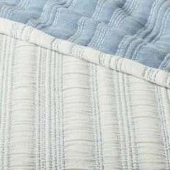 Best deal 🔔 Reversible Matelassé Stitched Stripe Quilt - Threshold™ Off-white/khaki ❤️ -Quilts Online Shop unnamed file 306