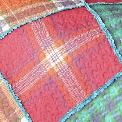 Deals π The Lakeside Collection Lakeside Bright Ragged Patchwork Look Bed Quilt with Vermicelli Stitch β€οΈ 4 Deals π The Lakeside Collection Lakeside Bright Ragged Patchwork Look Bed Quilt with Vermicelli Stitch β€οΈ - Image 2